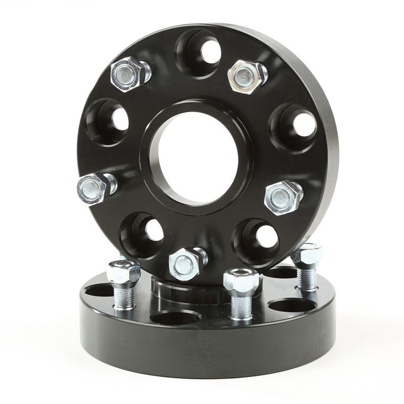 Jeep Wrangler Wheel Spacer Kit - Rugged Ridge - 1.25 Inch, 5 x 5 Inch Bolt Pattern, Aluminum - Black - `07-`18